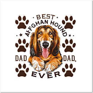 Best Afghan Hound Ever Funny Quote Vintage Dad Lover Posters and Art